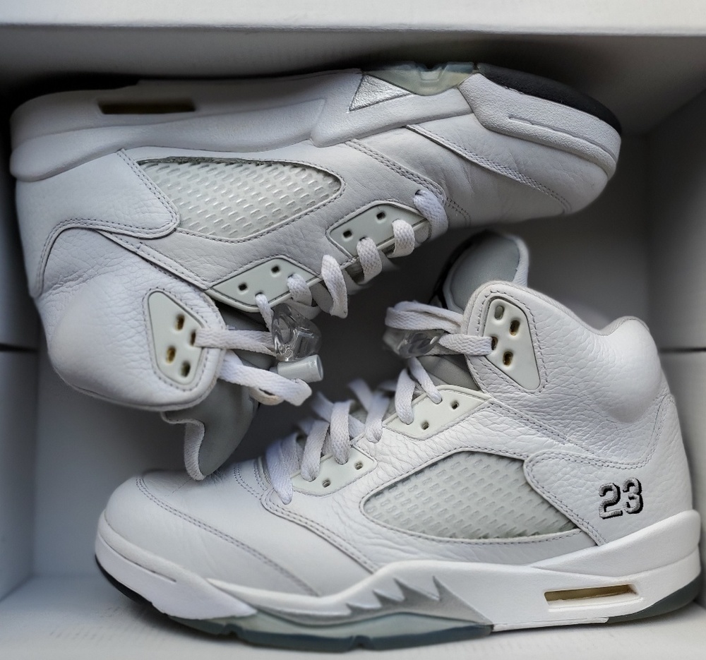 Air Jordan 5 Retro Metallic White/Silver